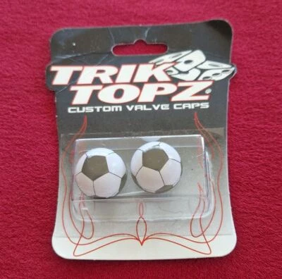 Trik Topz Ventilkappen "Fussball", für Autoventil, made in USA, 2er Set, schwarz - Bild 1 von 2
