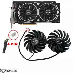 MSI GTX 1060 1070 1080Ti RX 470 480 570 580 Armor Fans 95mm Replacement Fans - Picture 1 of 7