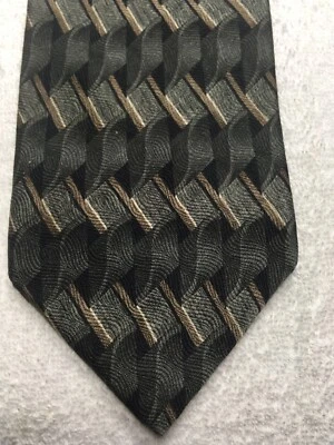 J. FERRAR CORBATA HOMBRE NEGRO GRIS MARRÓN 4 X 59 NUEVO SIN ETIQUETAS Foto 1 de 4