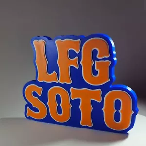 New York Mets LFG SOTO 3D Printed Sign | Desk Display for Mets Fan | Stand - Picture 1 of 4