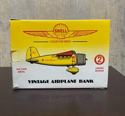 1992 Shell Collection Series Vintage Airplane Bank Model 2 New in Box - Image 1 of 4