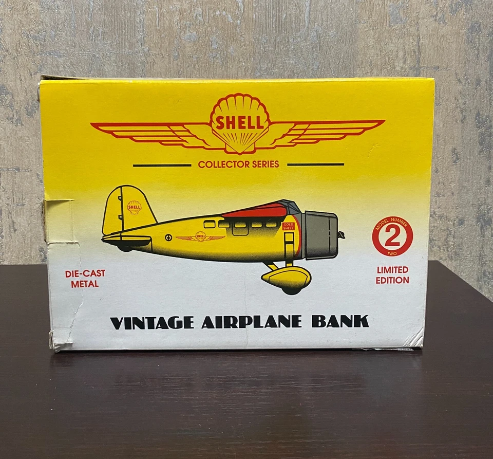 1992 Shell Collection Series Vintage Airplane Bank Model 2 New in Box - Image 1 of 4