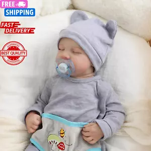 17 Inch Sleeping Cute Realistic Reborn Baby Doll, Silicona Bebe with Closed Eyes - Picture 1 of 6