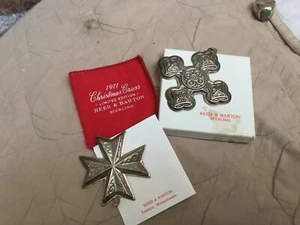Authentic Reed & Barton Sterling Silver Lt Ed Christmas Cross Ornaments-2 - Picture 1 of 7