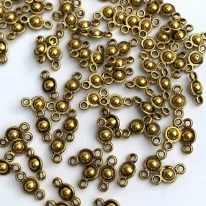 50X Gold Metal Link Charm 10mm x 5mm Bar Connector Bead Jewellery Making Links - Picture 1 of 4