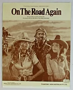 "ON THE ROAD AGAIN" BY WILLIE NELSON 1979 SHEET MUSIC - Picture 1 of 3