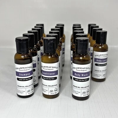 Lot Pharmacopia Argan Oil Collection Conditioner Body Wash Lotion Shampoo Travel - Image 1 of 3