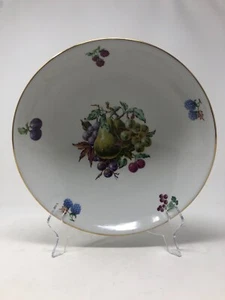 Naaman of Israel Fruit Themed Round Ceramic Pedestal Serving Bowl 10" Across - Picture 1 of 13