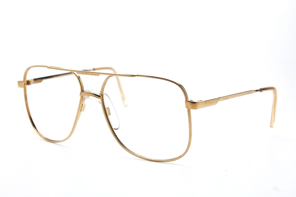 Gafas de aviador chapadas en oro vintage de los años 80 STROBLEN 858 gafas de gran tamaño Foto 1 de 4