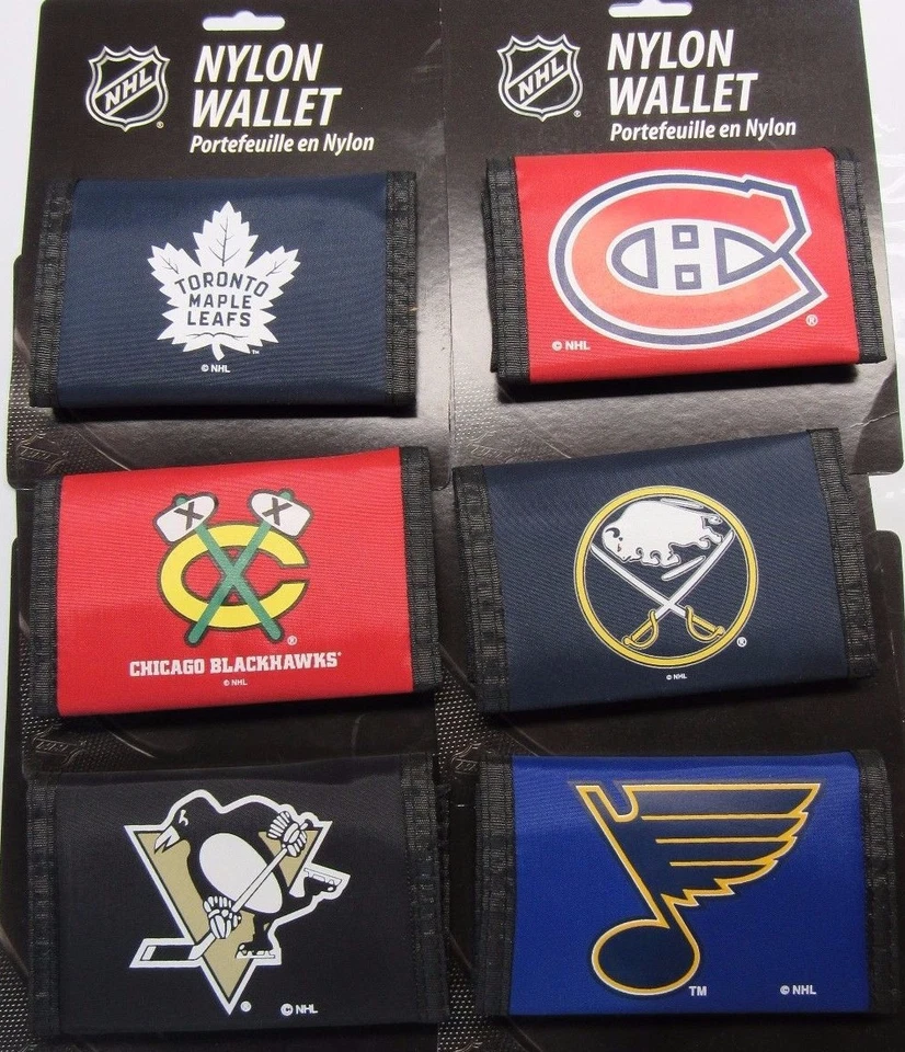 NHL Printed Tri-Fold Nylon Wallet RICO -Select- Team Below - Image 1 of 1