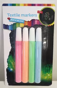 Textilmarker 4er Set - Leuchten im Dunkeln NEU - Bild 1 von 2