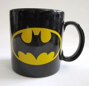 Vintage 1980er Applause Batman Tasse schwarz gelb Signal Logo DC Comics offiziell Rarität - Bild 1 von 4