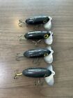(4) Fred Arbogast Jitterbug 3/8 oz Top Water Fishing Lures Lot of 4 Vintage Lure