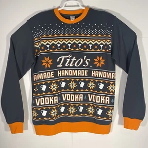 Titos Handmade Vodka Sweater Mens Med Long Sleeve Ugly Christmas Sweatshirt Crew - Picture 1 of 6