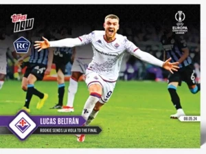 2024 Topps Now UEFA ECL Lucas Beltran Fiorentina Striker ROOKIE - Picture 1 of 1