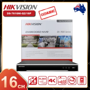 AU Hikvision 16ch NVR 4K 8MP 16Channel 16POE DS-7616NI-Q2/16P Surveillance dvr - Picture 1 of 12