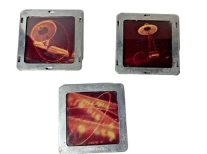 (3) Antiguo CONEY ISLAND Diversión Paseos Neón Toboganes Nocturnos Era Espacial RARO 3x3 - Imagen 1 de 8