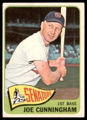 1965 Topps #496 Joe Cunningham Washington Senators EX-EX+ (Semi-Alto #) Foto 1 de 2