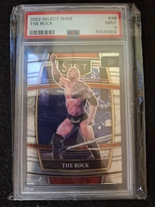THE ROCK 2022 Panini Select WWE #20 PSA Graded 9 Mint - Bild 1 von 2