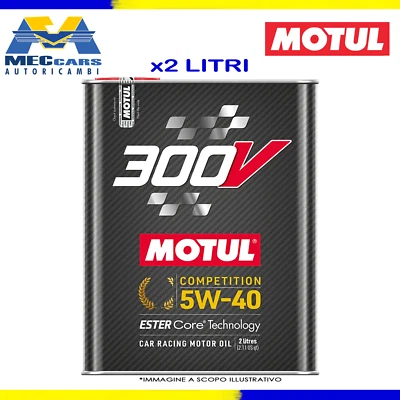 2 LITRI MOTUL 300V COMPETITION 5W40 OLIO MOTORE PER AUTO NUOVA FORMULA