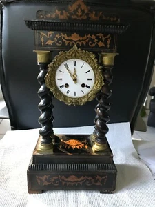 Antique French Portico Empire Clock - AS IS - BDO 2 - Picture 1 of 7