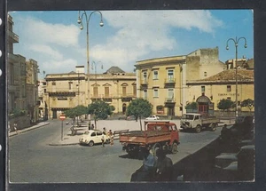 Cartolina Bronte Piazza Spedalieri Cinema Teatro AUTO UF101 - Picture 1 of 1