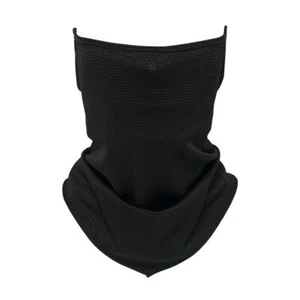 Máscara facial de protección UV cuello polaina bufanda a prueba de viento con lazos oreja bandana negra - Imagen 1 de 11