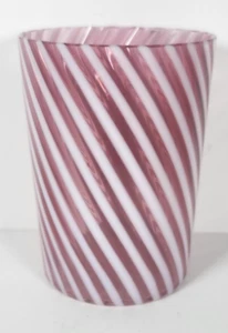Northwood Cranberry Opalescent Swirl Trinkglas Kunst Buckeye Glas Tumbler - Bild 1 von 5
