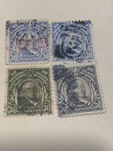 PHILIPPINES/US 30c Franklin Used Hinged Lot Of 4 250, 259, 299