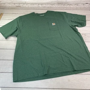 T-shirt uomo Carhartt vestibilità ampia manica corta tasca taglia 2XL verde erica - Foto 1 di 6