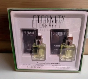 New* Eternity for Men 2pc Cologne Gift Set by Calvin Klein 1 fl oz Bottles - Picture 1 of 2