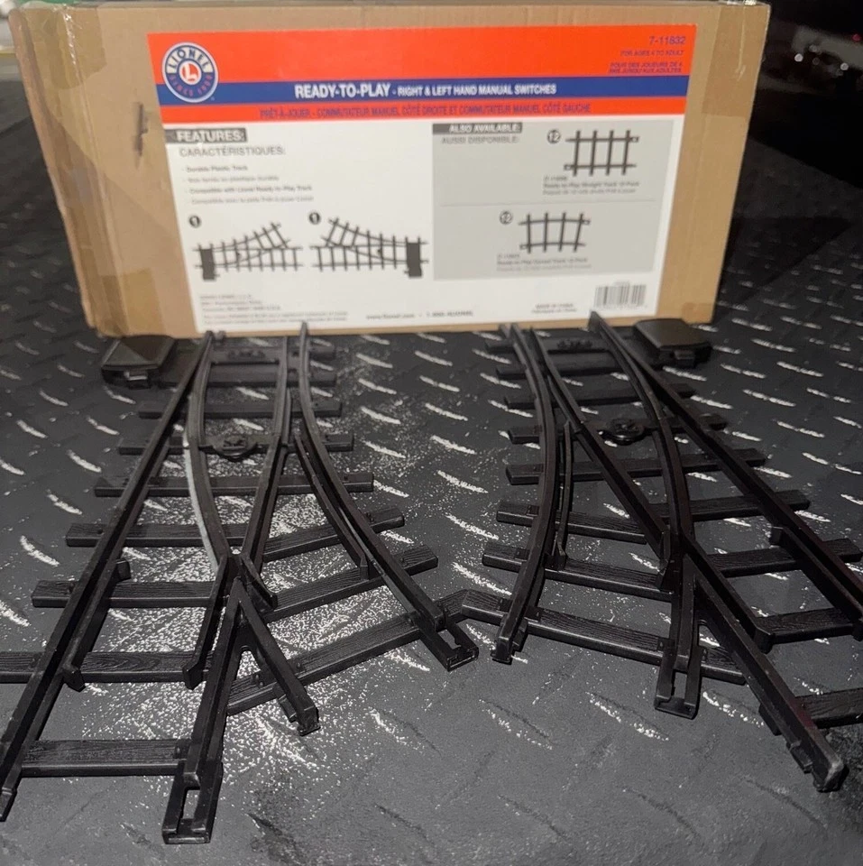 Trenes Lionel 711832 - Paquete de vías de intercambio izquierda y derecha listos para jugar, interruptor Foto 1 de 1