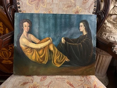 Leonor Fini - Increíble pintura al óleo - Estampada - Firmada - A1 Foto 1 de 4