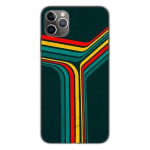 Coque en silicone imprimée compatible Apple iPhone 11 Pro Max Retro lines - Photo 1 sur 6