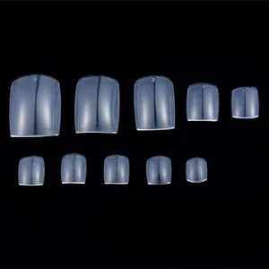100 Pcs Press on False Nails Clear Tips Transparent Toenail Fake - Picture 1 of 12