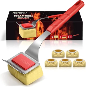 Borstenfreie Grillbürste mit 5 austauschbaren Pads für sichere Reinigung - Bild 1 von 8