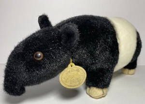 Vintage Tapir Plüschtier Classic Aurora A&A schwarz weiß 15 Zoll Stofftier - Bild 1 von 16