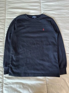 Navy blue Polo Ralph Lauren long sleeve sweatshirt Boys Large (14-16) - Picture 1 of 4