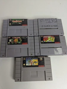 Super Nintendo SNES 5 Videospiele Lot - getestet - F Zero, Empire Strikes Back usw - Bild 1 von 11