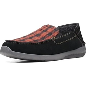 Clarks Collection Herren Gorwin Slipper Schuhe Größe 8,5 Step rot schwarz kariert - Bild 1 von 16