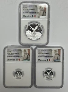 2017 Mo Mexico 1/2 1/10 1/20 Onza Silver Libertad PF69 UCAM NGC #7335 - Picture 1 of 2