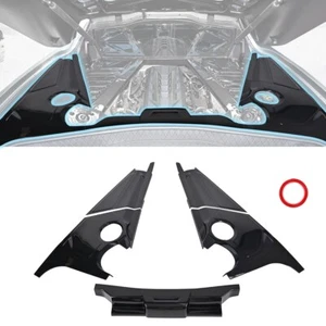 For Corvette C8 Glossy BLK Engine Bay Trim Panel Appearance Cover Kit 2020-2025 - Picture 1 of 15
