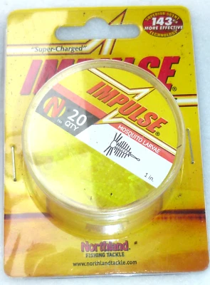 Northland Fishing Tackle Impulse larvas de mosquito 1” reacionário 20 iscas seladas - Imagem 1 de 4