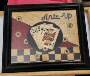 Ante Up Straight Flush Spades Poker Art Framed Maverick Linda Spivey Gift Holdem - Picture 1 of 2
