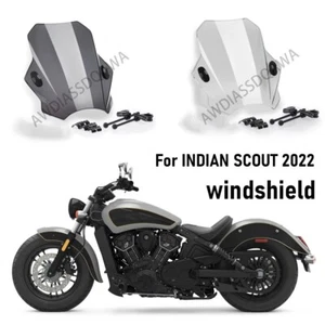 Motorcycle Windshield Glass Cover Screen Deflector For INDIAN SCOUT BOBBER18-22 - Foto 1 di 7