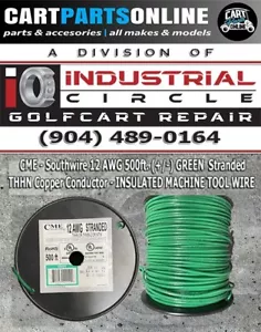 CME o Southwire 12 AWG 500 ft. (+/-) Conductor de cobre trenzado THHN VERDE - Imagen 1 de 5