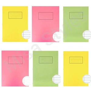 EXERCISE BOOKS 6 PACK 48 PAGES LINED PAGES PAPER SCHOOL WRITING HOMEWORK WORK A5 - Picture 1 of 3