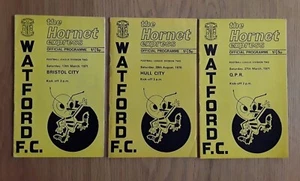 Watford 1970/71 Selección de Programas de Liga División 2 de Home del menú - Imagen 1 de 4