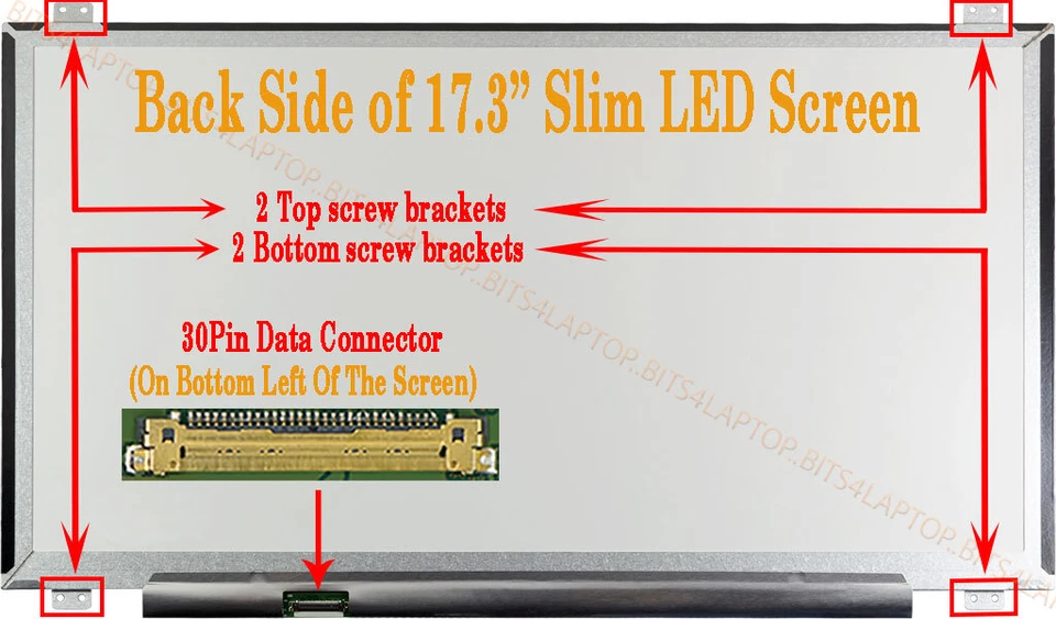 For LG LP173WF4 SPF5 SP F5 30-Pin eDP Laptop Screen 17.3" LED LCD FHD IPS