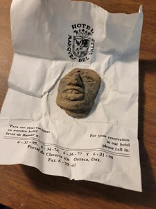 Pre-Columbian Pottery Figure Head Mexico Stone Carved  - Picture 1 of 9